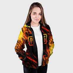 Куртка с капюшоном женская PUBG, цвет: 3D-черный — фото 2