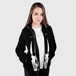 Куртка с капюшоном женская Hollow Knight, цвет: 3D-черный — фото 2