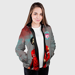 Куртка с капюшоном женская Mohamed Salah, цвет: 3D-черный — фото 2