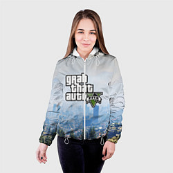 Куртка с капюшоном женская GTA 5, цвет: 3D-белый — фото 2