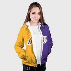 Куртка с капюшоном женская LA LAKERS, цвет: 3D-белый — фото 2