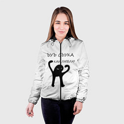 Куртка с капюшоном женская ЪУЪ, цвет: 3D-черный — фото 2