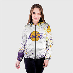 Куртка с капюшоном женская LA LAKERS, цвет: 3D-черный — фото 2