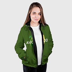 Куртка с капюшоном женская АВОКАДО, цвет: 3D-черный — фото 2