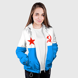 Куртка с капюшоном женская ВМФ СССР, цвет: 3D-белый — фото 2