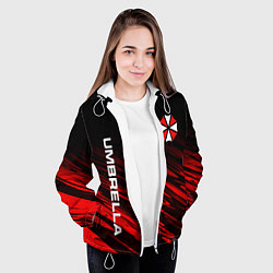 Куртка с капюшоном женская UMBRELLA CORPORATION, цвет: 3D-белый — фото 2