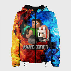 Куртка с капюшоном женская MINECRAFT, цвет: 3D-черный