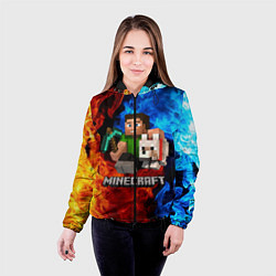 Куртка с капюшоном женская MINECRAFT, цвет: 3D-черный — фото 2
