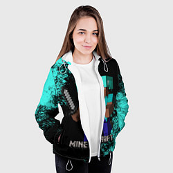 Куртка с капюшоном женская MINECRAFT, цвет: 3D-белый — фото 2