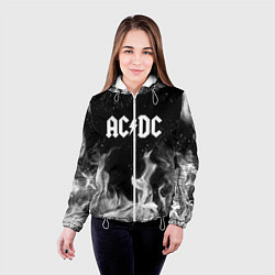 Куртка с капюшоном женская AC DC, цвет: 3D-белый — фото 2