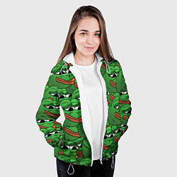 Куртка с капюшоном женская Pepe The Frog, цвет: 3D-белый — фото 2