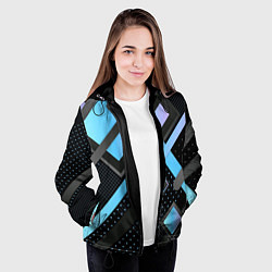 Куртка с капюшоном женская Modern Geometry, цвет: 3D-черный — фото 2