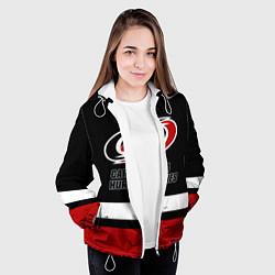 Куртка с капюшоном женская Каролина Харрикейнз, цвет: 3D-белый — фото 2