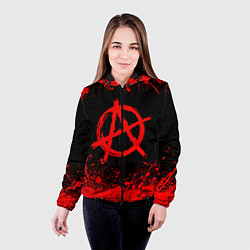 Куртка с капюшоном женская АНАРХИЯ, цвет: 3D-черный — фото 2