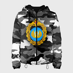 Куртка с капюшоном женская ВДВ, цвет: 3D-черный