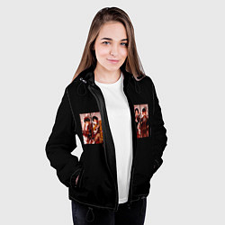 Куртка с капюшоном женская Великий из бродячих псов, цвет: 3D-черный — фото 2