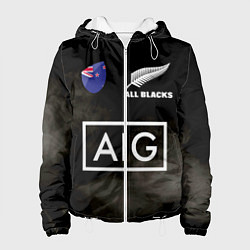 Куртка с капюшоном женская ALL BLACKS, цвет: 3D-белый