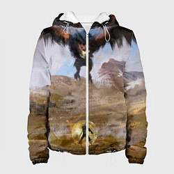 Куртка с капюшоном женская ВЕДЬМАК, цвет: 3D-белый