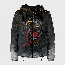 Куртка с капюшоном женская Стальной алхимик, цвет: 3D-черный