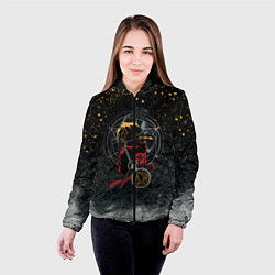 Куртка с капюшоном женская Стальной алхимик, цвет: 3D-черный — фото 2