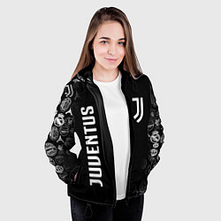 Куртка с капюшоном женская JUVENTUS, цвет: 3D-черный — фото 2