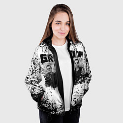 Куртка с капюшоном женская GreenDay, цвет: 3D-черный — фото 2