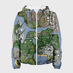 Куртка с капюшоном женская San andreas, цвет: 3D-белый