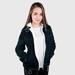 Куртка с капюшоном женская Modern Geometry, цвет: 3D-белый — фото 2