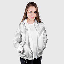 Куртка с капюшоном женская Геометрическая Абстракция, цвет: 3D-белый — фото 2