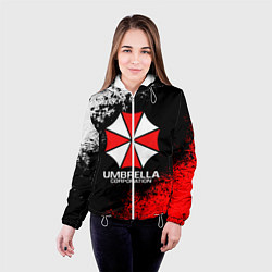 Куртка с капюшоном женская RESIDENT EVIL UMBRELLA, цвет: 3D-белый — фото 2