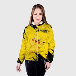 Куртка с капюшоном женская PIKACHU: PIKA PIKA, цвет: 3D-белый — фото 2