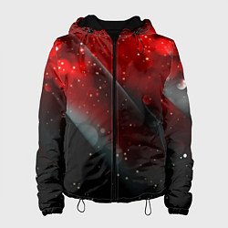 Куртка с капюшоном женская Red & Black, цвет: 3D-черный