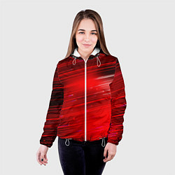 Куртка с капюшоном женская Красный свет, цвет: 3D-белый — фото 2