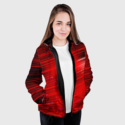 Куртка с капюшоном женская Красный свет, цвет: 3D-черный — фото 2