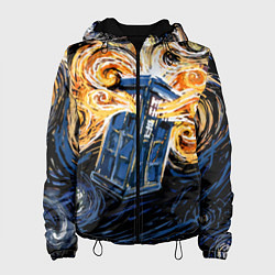 Куртка с капюшоном женская Van Gogh Tardis, цвет: 3D-черный