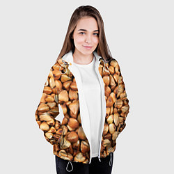 Куртка с капюшоном женская Гречка, цвет: 3D-белый — фото 2