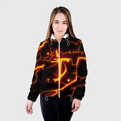 Куртка с капюшоном женская DOOM ETERNAL, цвет: 3D-белый — фото 2