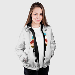 Куртка с капюшоном женская Kiss My Ass, цвет: 3D-черный — фото 2