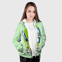 Куртка с капюшоном женская Засланный кабачок, цвет: 3D-белый — фото 2