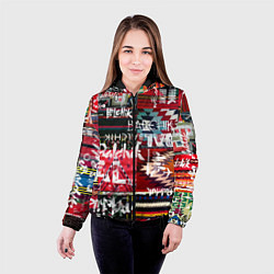 Куртка с капюшоном женская Balchik pattern, цвет: 3D-черный — фото 2