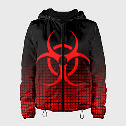 Куртка с капюшоном женская BIOHAZARD, цвет: 3D-черный