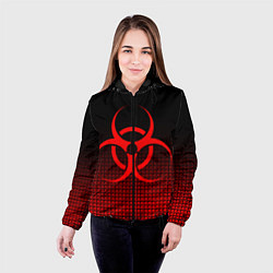 Куртка с капюшоном женская BIOHAZARD, цвет: 3D-черный — фото 2