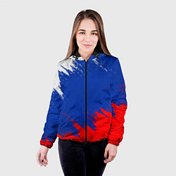 Куртка с капюшоном женская РОССИЯ ТРИКОЛОР, цвет: 3D-черный — фото 2