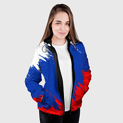 Куртка с капюшоном женская РОССИЯ ТРИКОЛОР, цвет: 3D-черный — фото 2