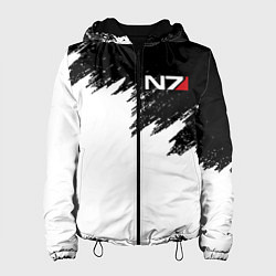 Куртка с капюшоном женская MASS EFFECT N7, цвет: 3D-черный