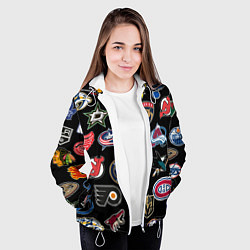 Куртка с капюшоном женская NBA PATTERN, цвет: 3D-белый — фото 2