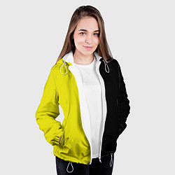 Куртка с капюшоном женская BLACK YELLOW, цвет: 3D-белый — фото 2