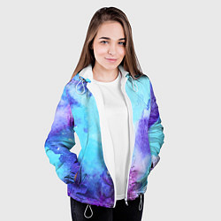 Куртка с капюшоном женская Краски, цвет: 3D-белый — фото 2