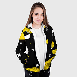 Куртка с капюшоном женская ФИГУРКИ, цвет: 3D-белый — фото 2