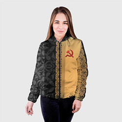 Куртка с капюшоном женская СССР, цвет: 3D-черный — фото 2